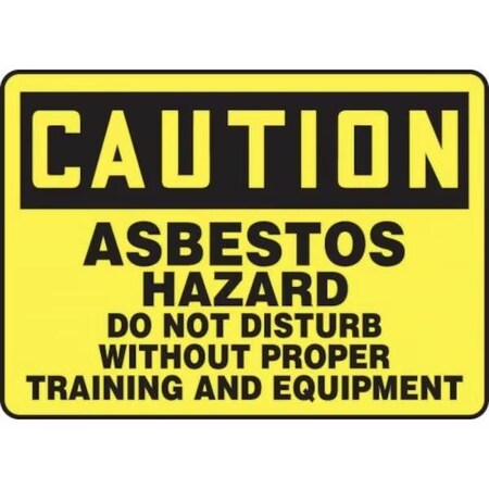 Accuform OSHA CAUTION SAFETY SIGN ASBESTOS MCAW608XV MCAW608XV